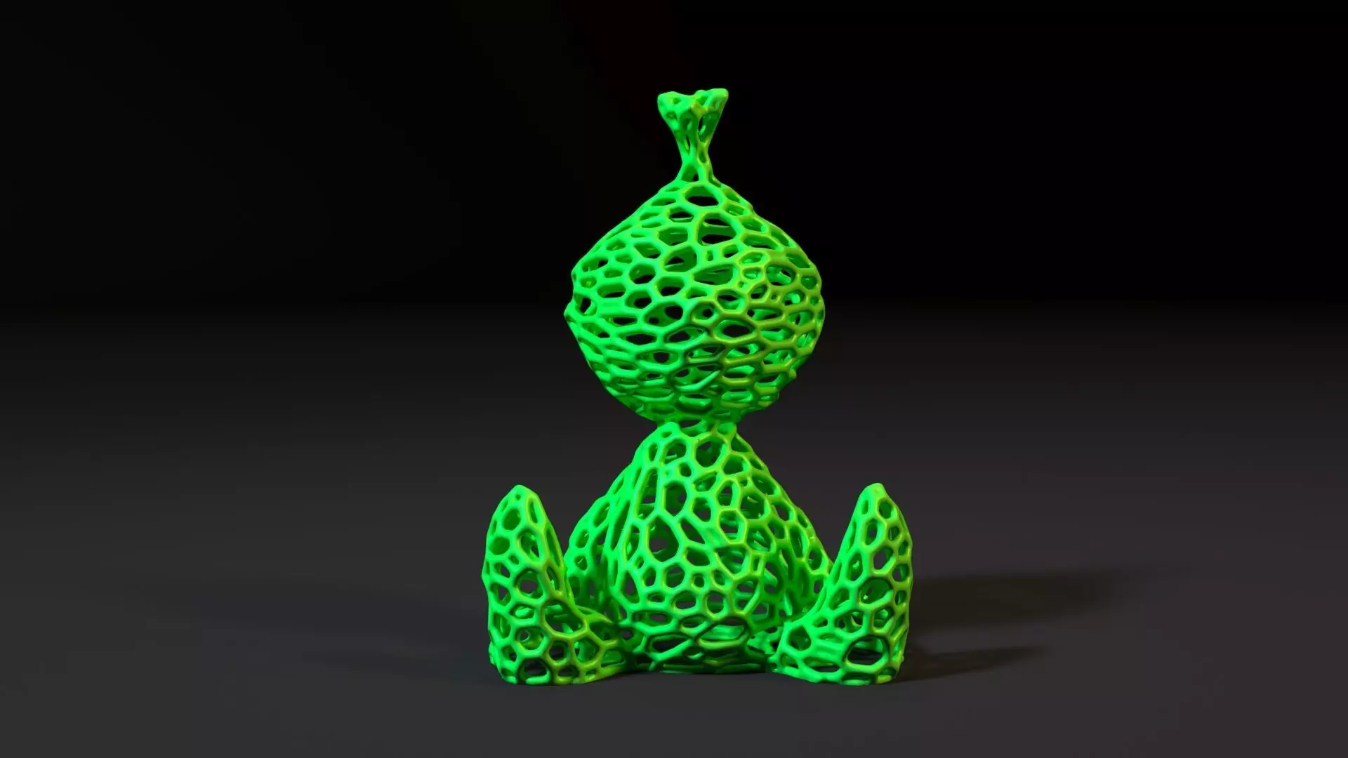 Grinch Voronoi 3D print model_0