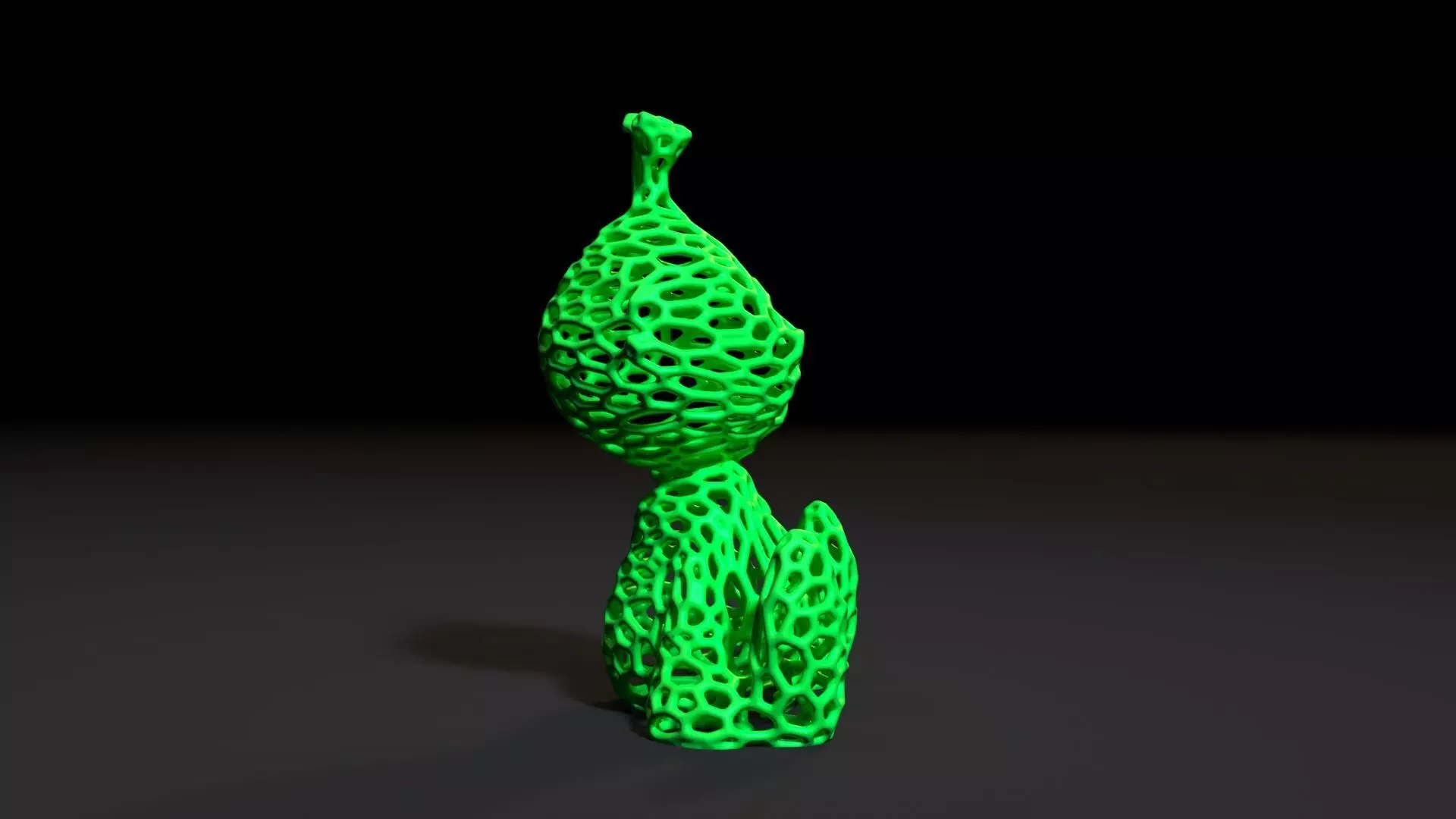 Grinch Voronoi 3D print model_6