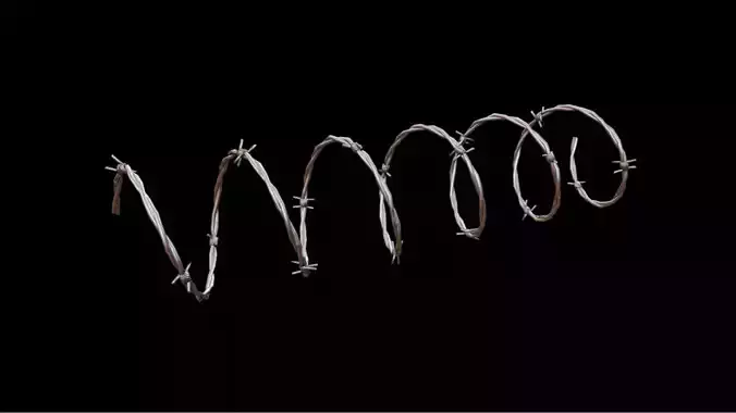 Barbed Wire Low-poly 3D model