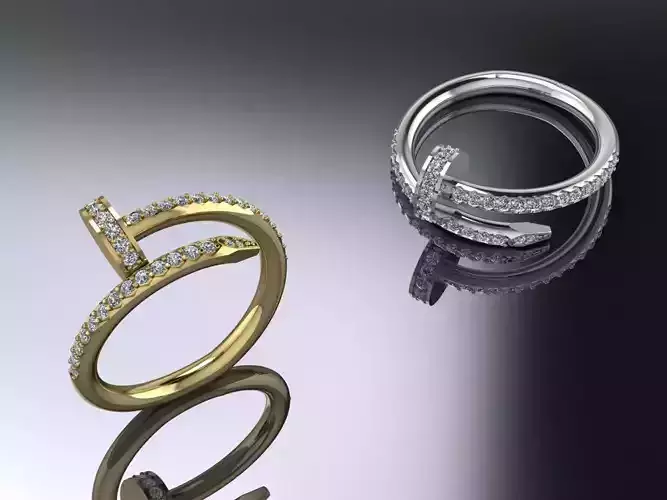 Jewelry Nail Ring Gold