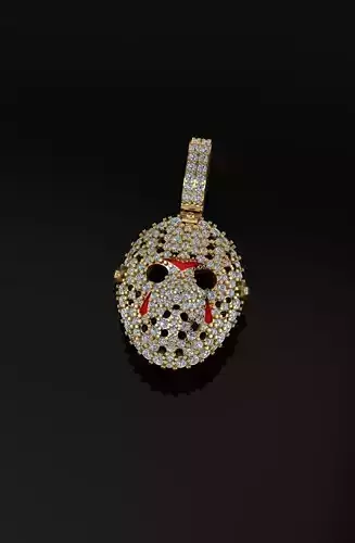 JASON MASK PENDANT with diamonds