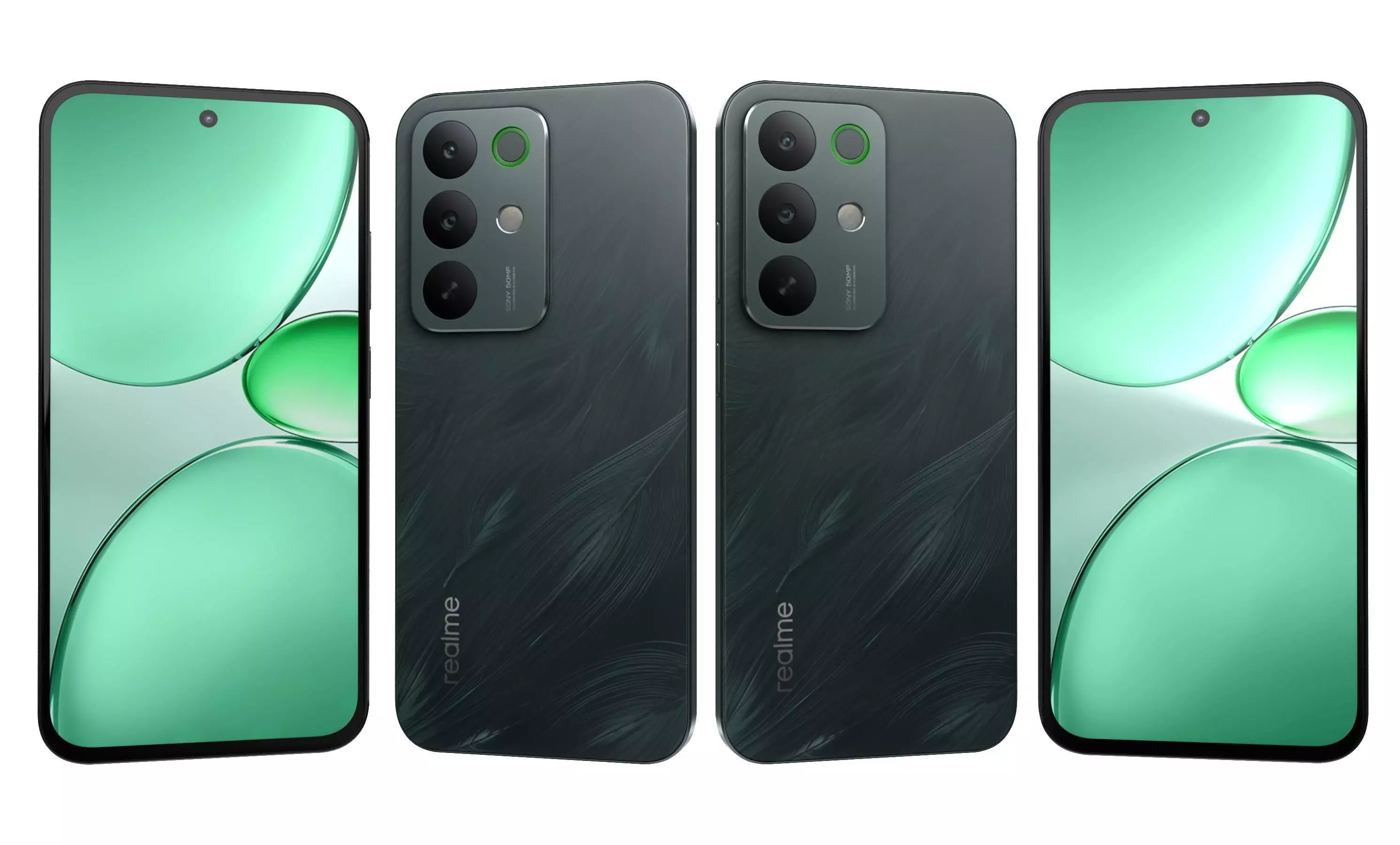 Realme C85 5G Green And Purple 3D model_13