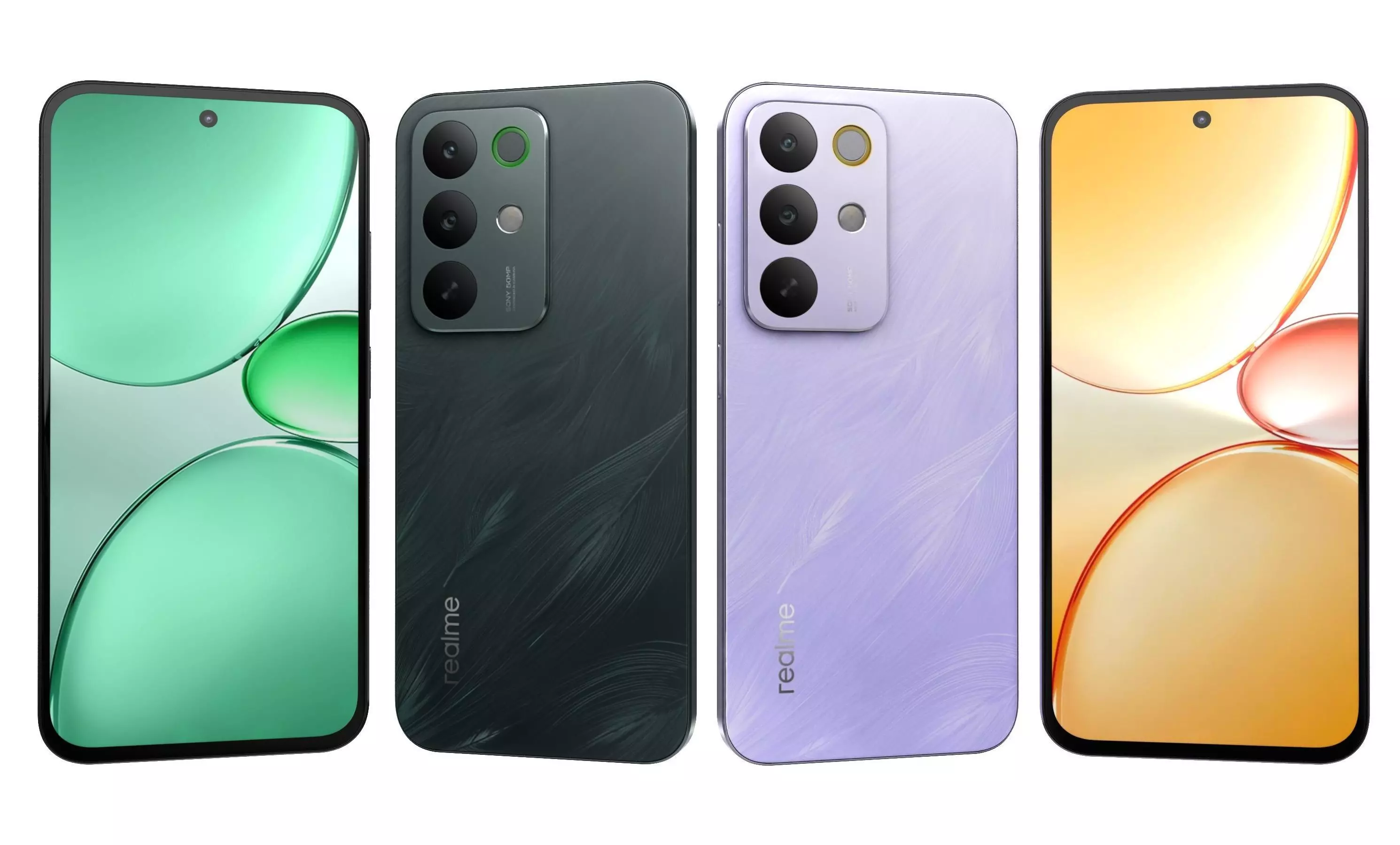 Realme C85 5G Green And Purple 3D model_0