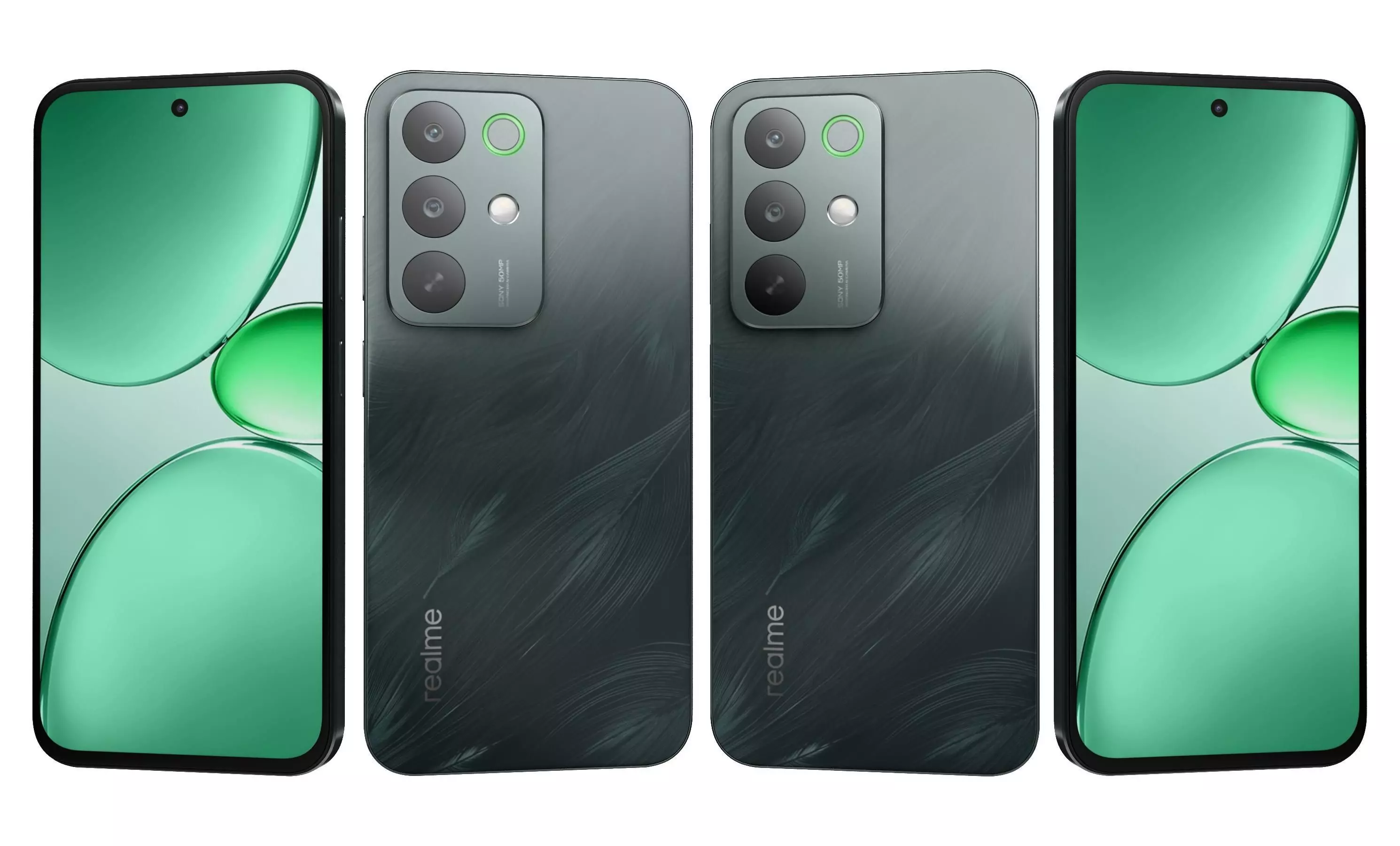 Realme C85 5G Green And Purple 3D model_17