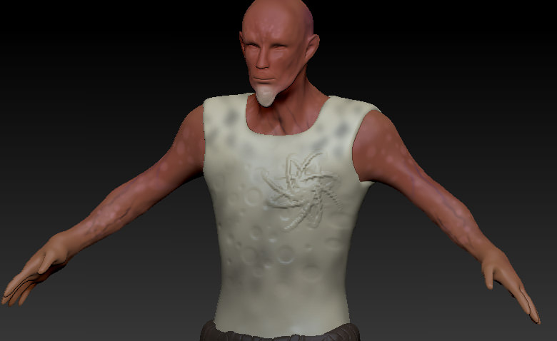 Grandfather person 3D model_6