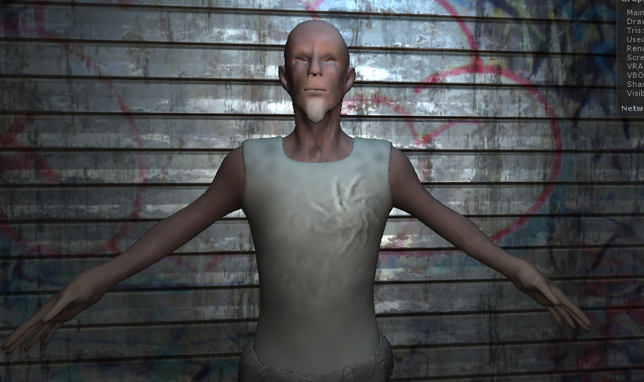 Grandfather person 3D model_1