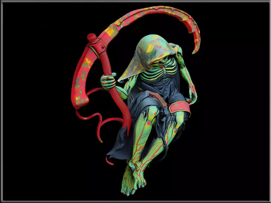 Grim Reaper Low-poly 3D model_3