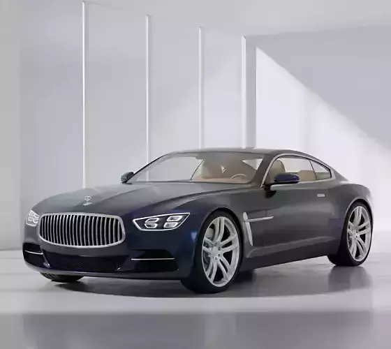 Luxe GT Touring Car  Luxury Vehicle 3D Model      