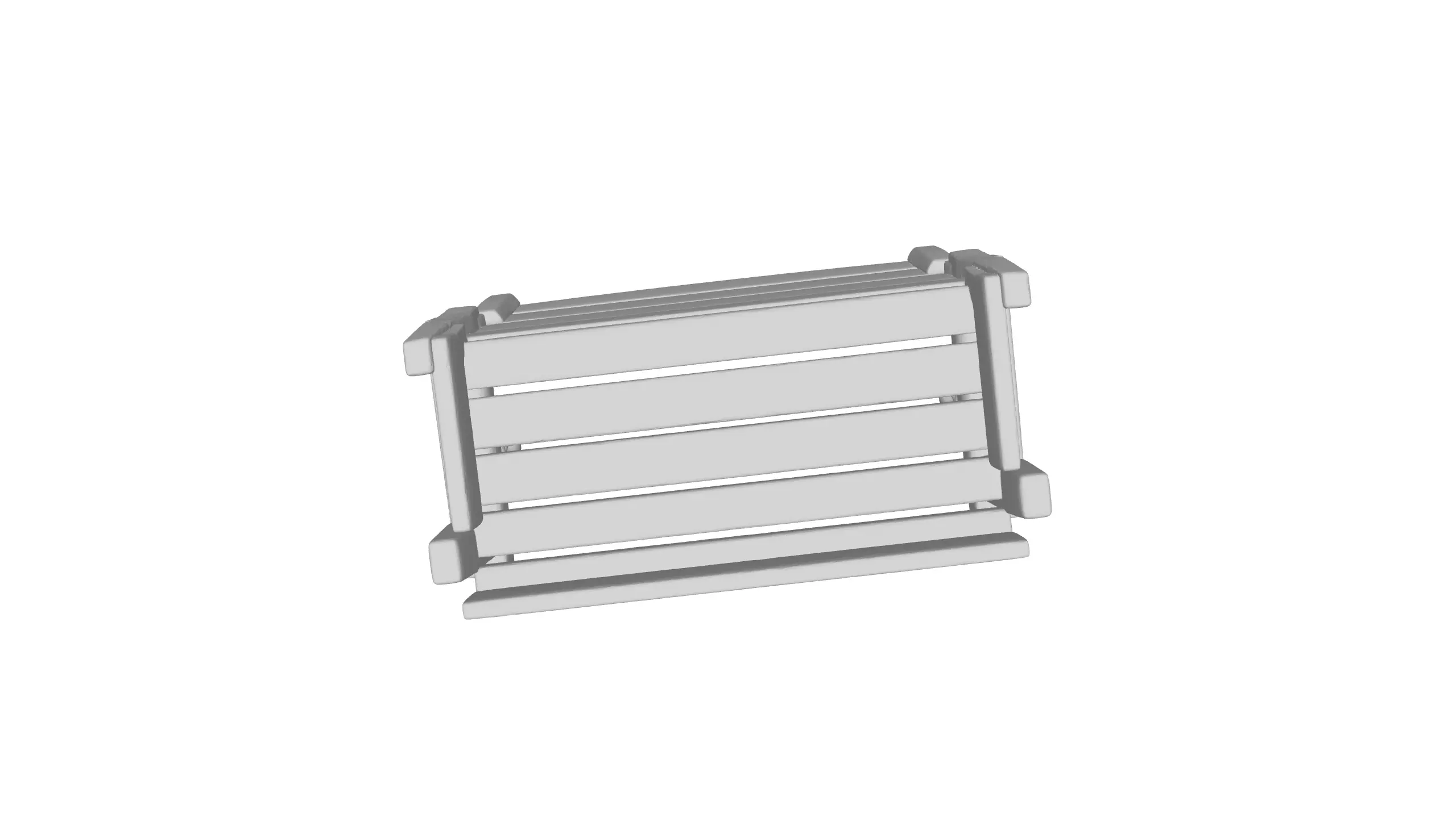 Rustic Wooden Hanging Swing 3D model_17