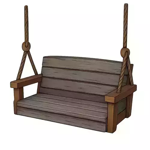 Rustic Wooden Hanging Swing