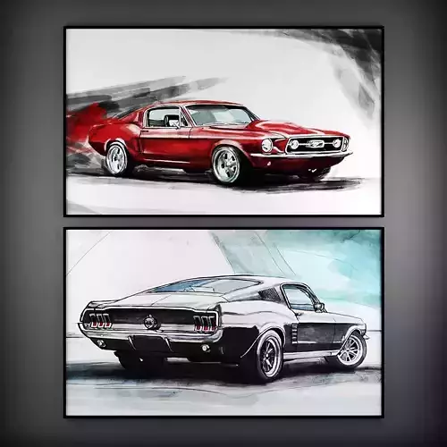 Picture Frames 121-2 Low-poly 3D model