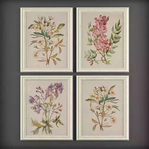 Picture Frames Low-poly 3D model