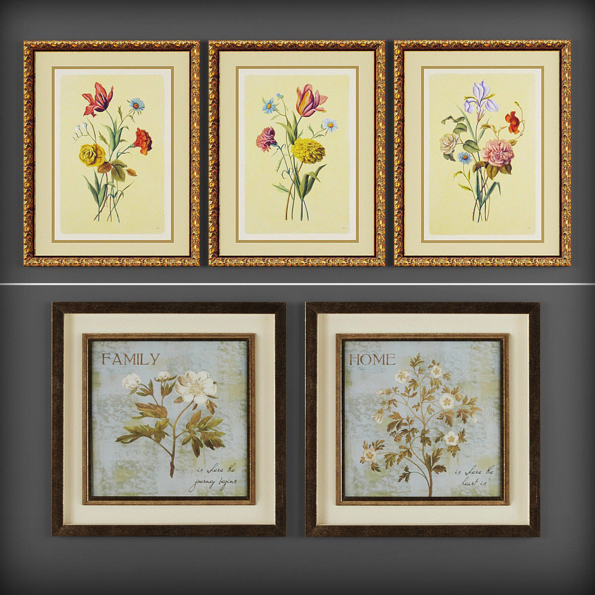 Picture Frames Low-poly 3D model_1