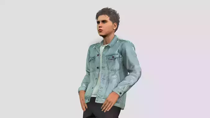 Realistic Young Boy 3D Model