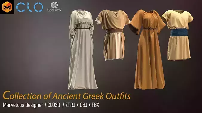 Collection Of Ancient Greek Outfits 02