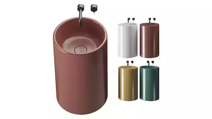 Itaca round freestanding washbasin