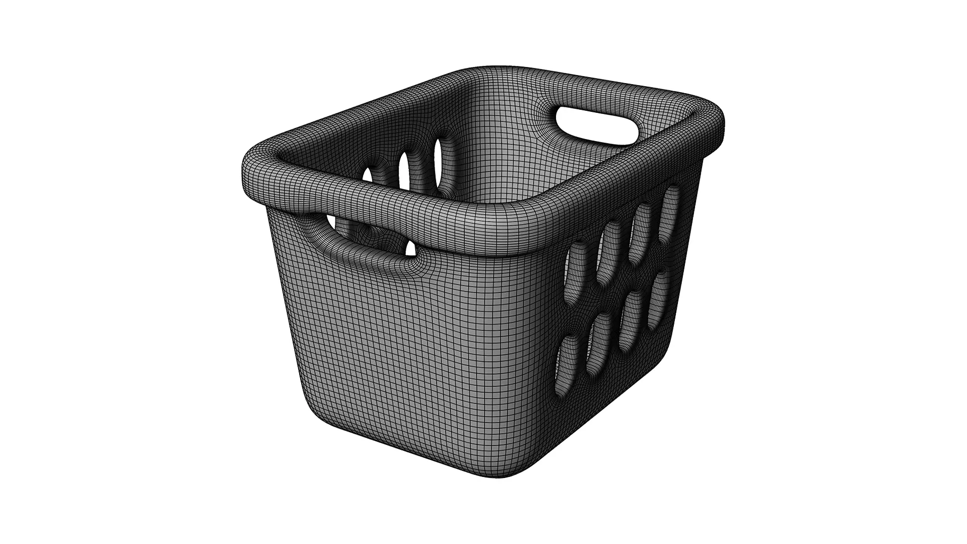 Laundry Basket 3D Icon Low-poly 3D model_10
