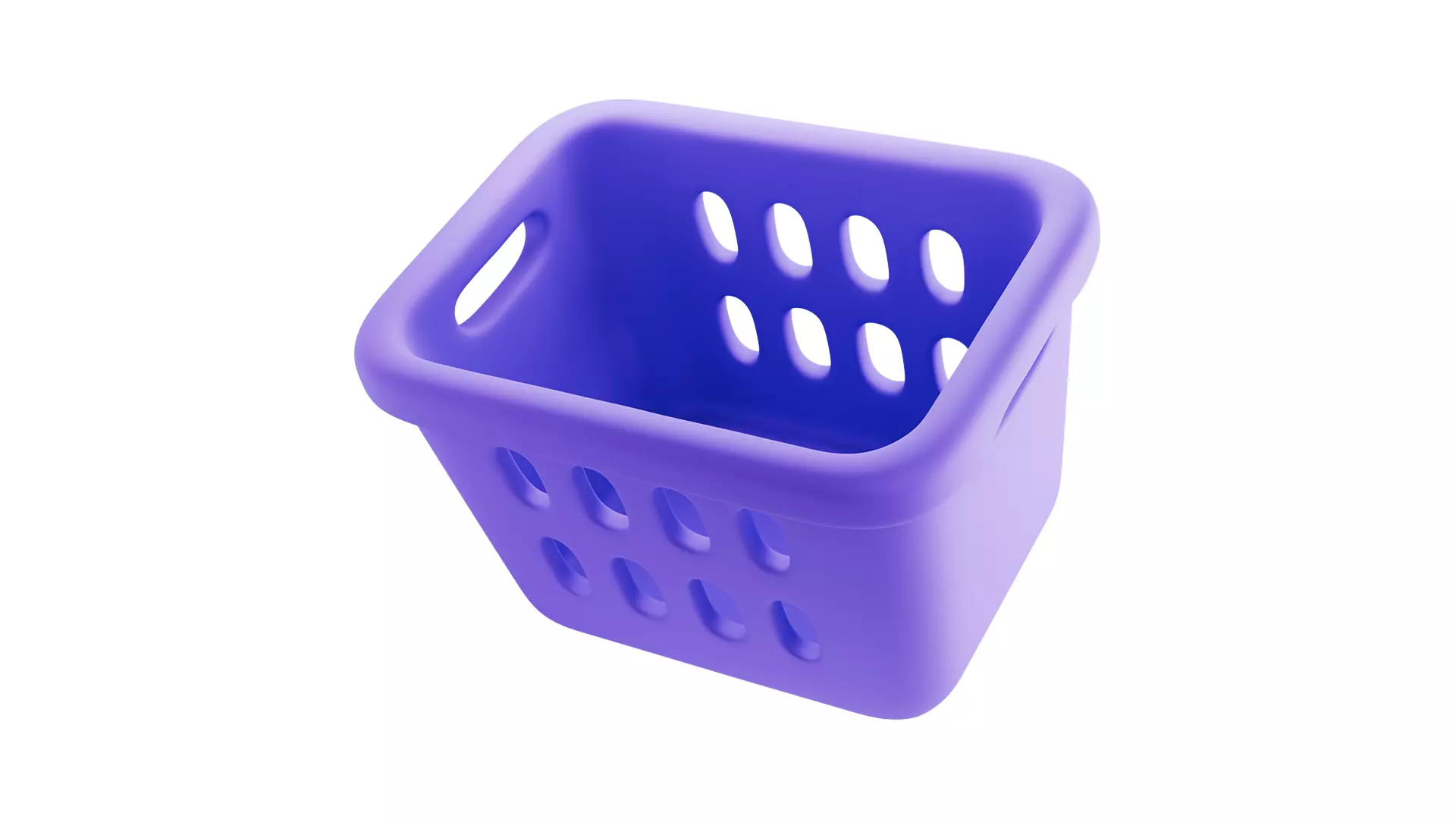 Laundry Basket 3D Icon Low-poly 3D model_1