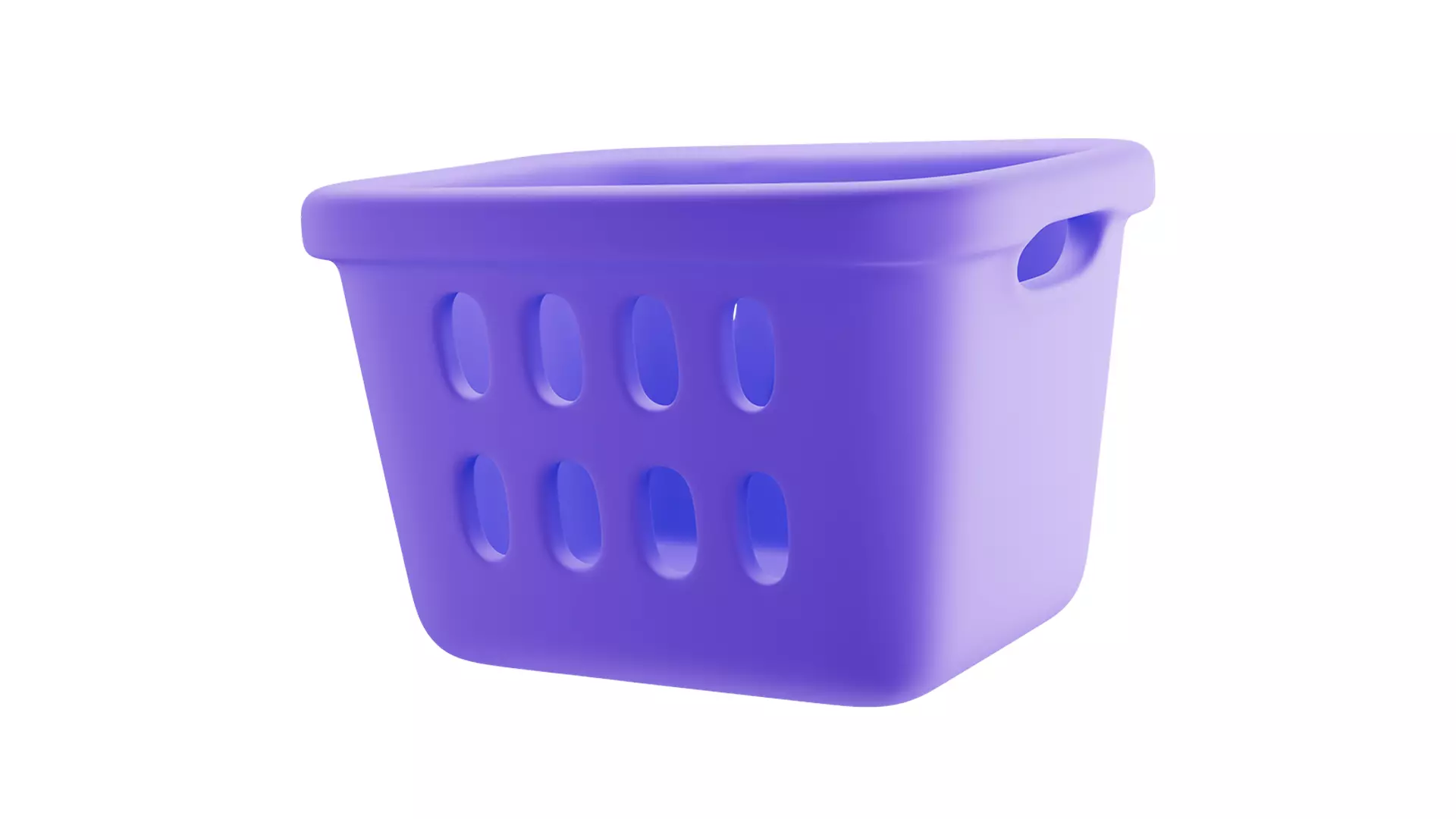 Laundry Basket 3D Icon Low-poly 3D model_3