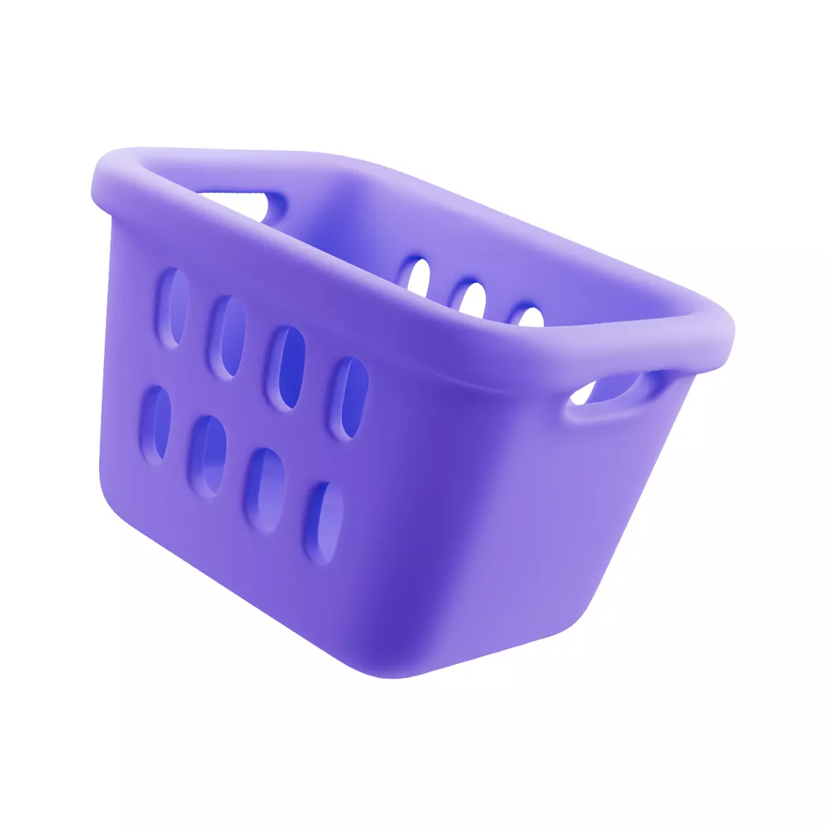 Laundry Basket 3D Icon Low-poly 3D model_0