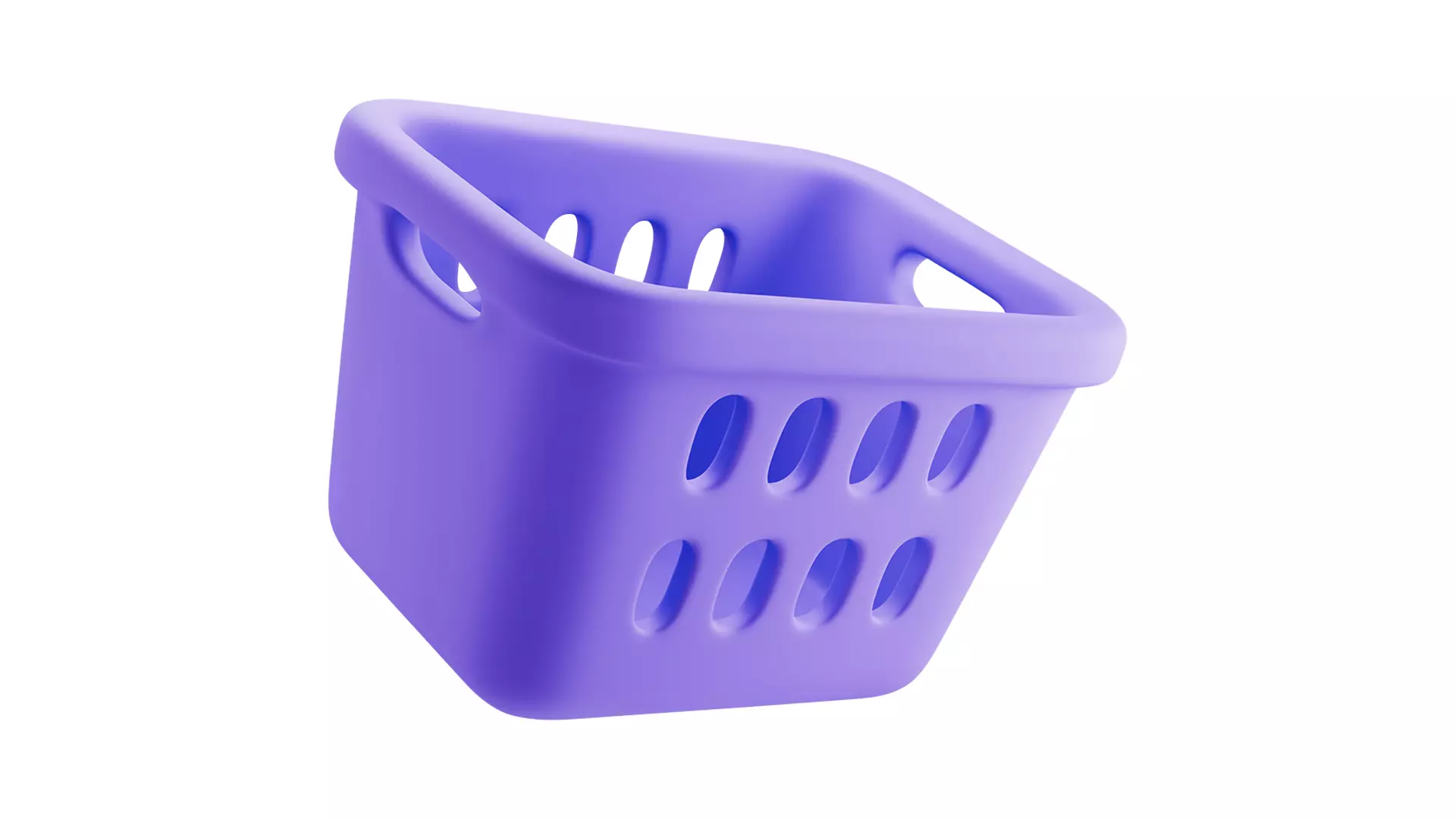 Laundry Basket 3D Icon Low-poly 3D model_4