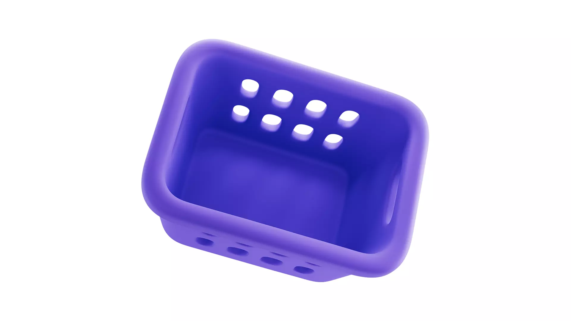 Laundry Basket 3D Icon Low-poly 3D model_2