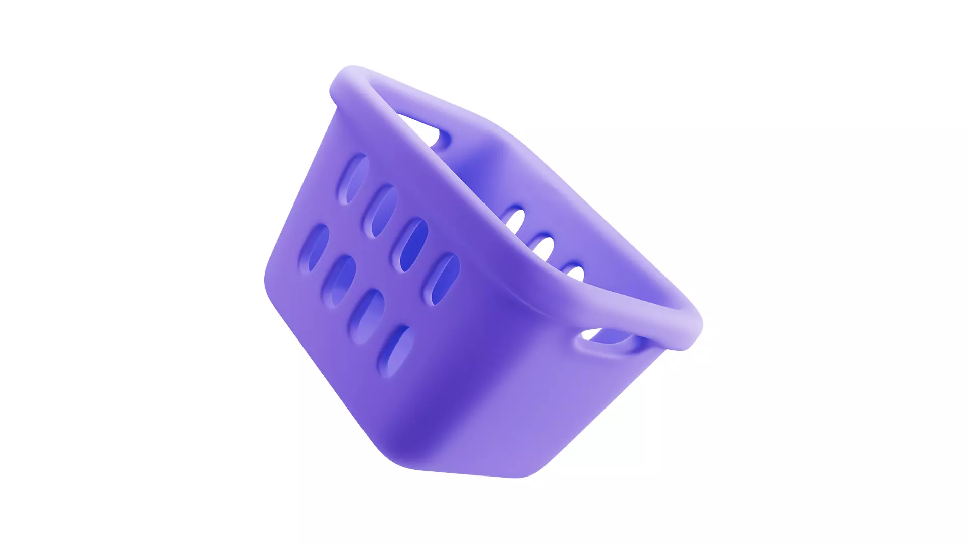 Laundry Basket 3D Icon Low-poly 3D model_6