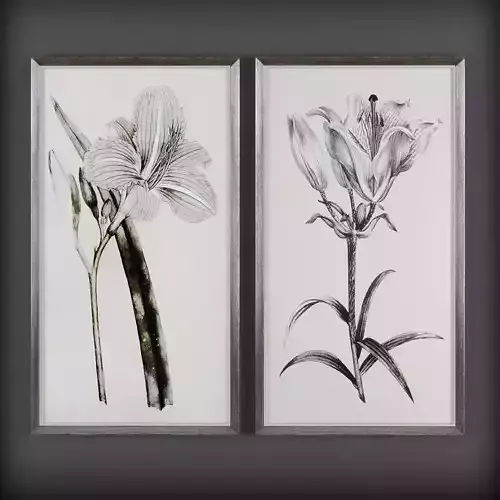 Picture Frames Low-poly 3D model