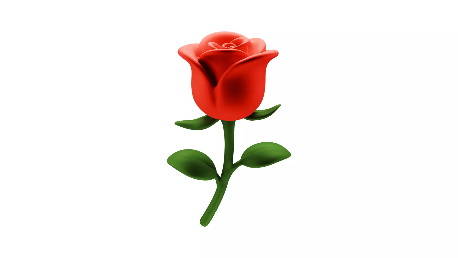 Rose 3D Icon Low-poly 3D model_5