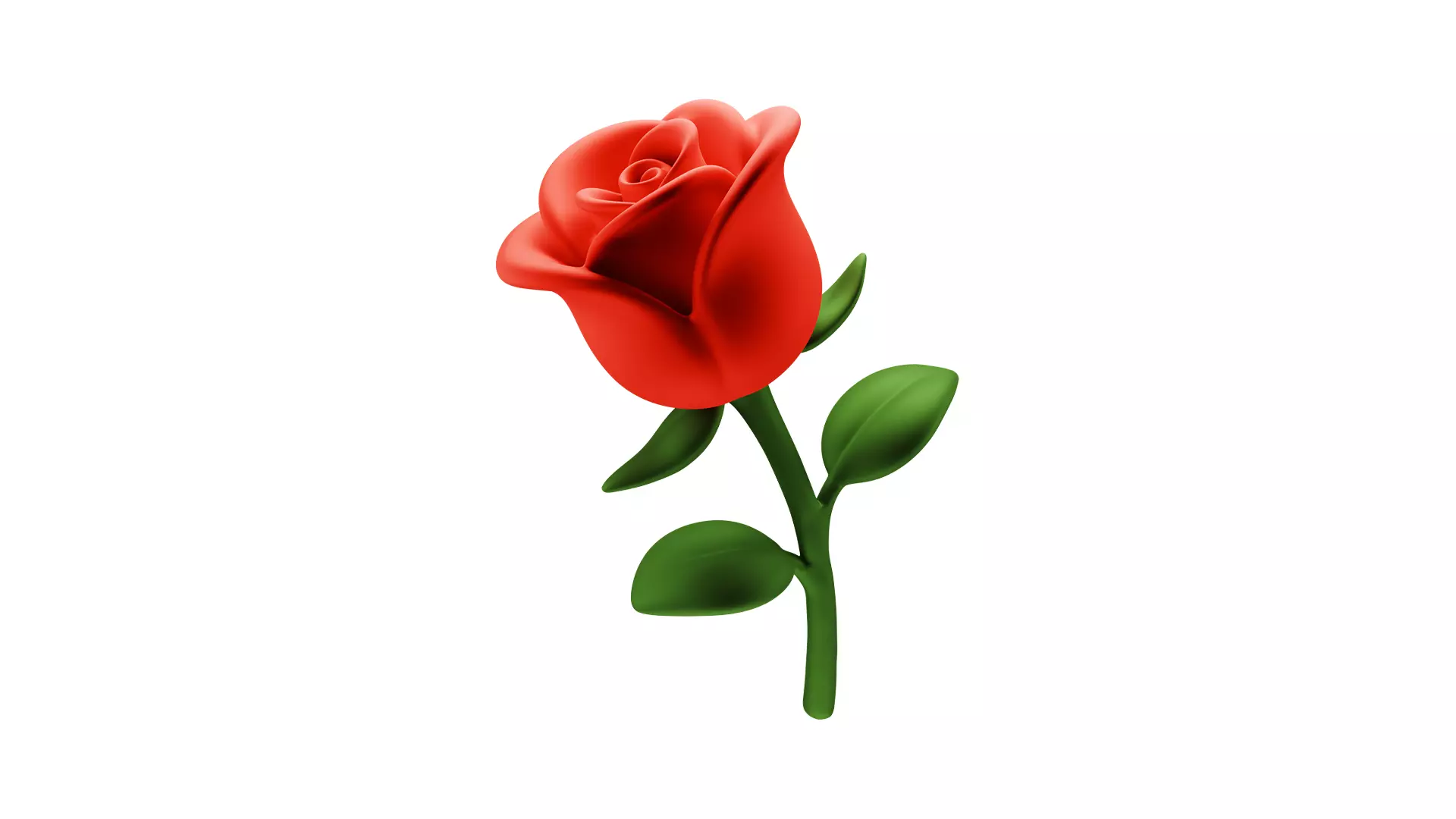 Rose 3D Icon Low-poly 3D model_1