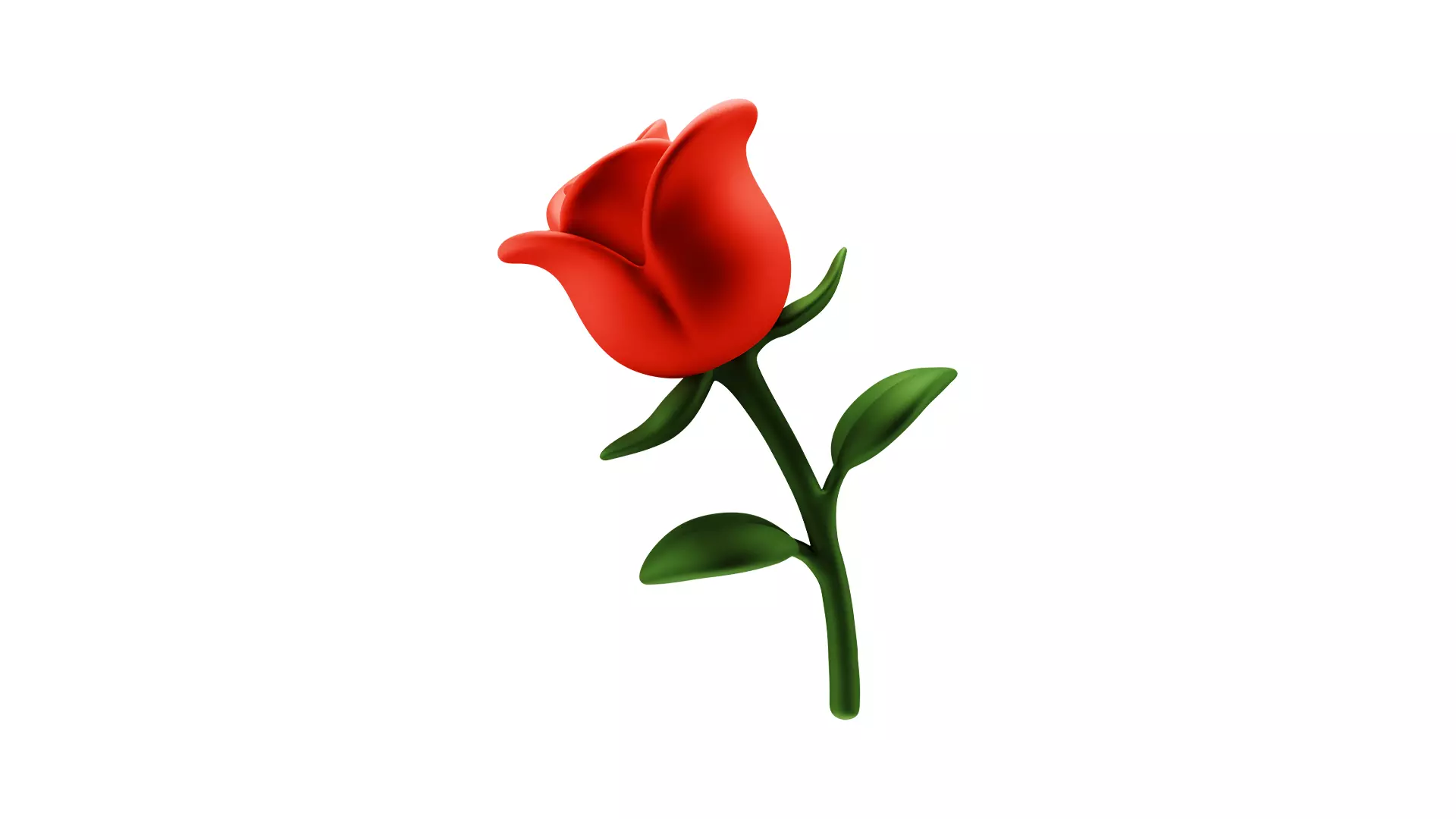 Rose 3D Icon Low-poly 3D model_2