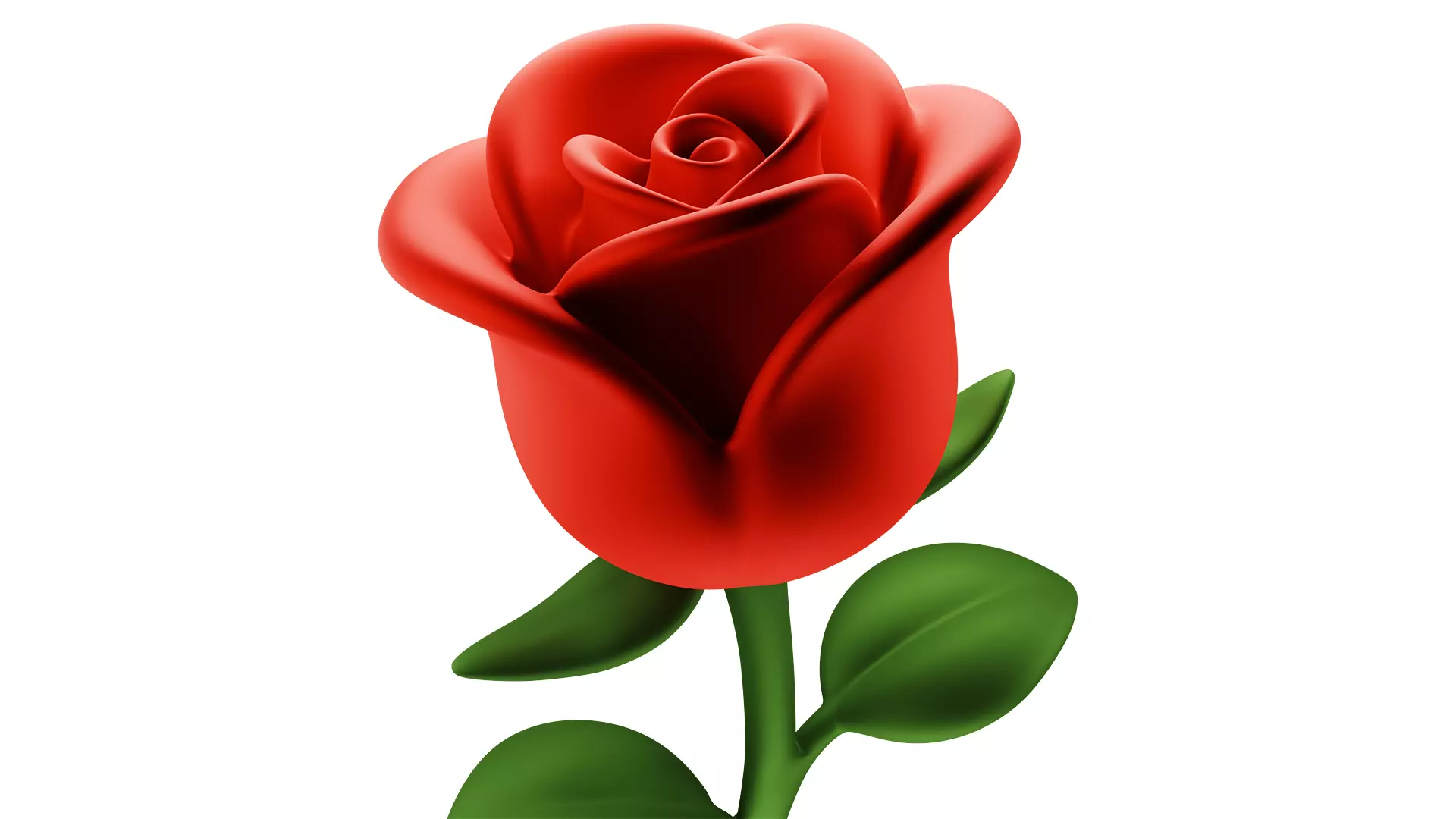 Rose 3D Icon Low-poly 3D model_6
