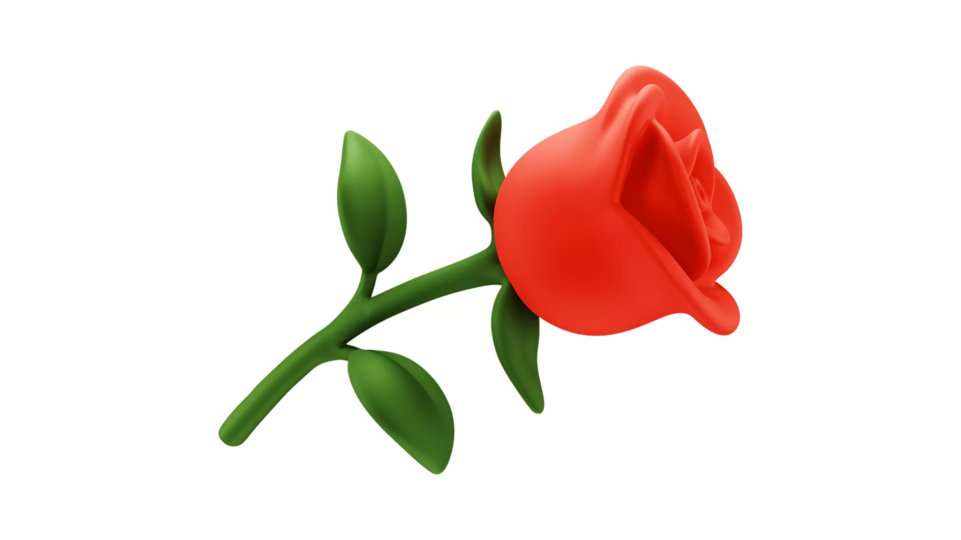 Rose 3D Icon Low-poly 3D model_4