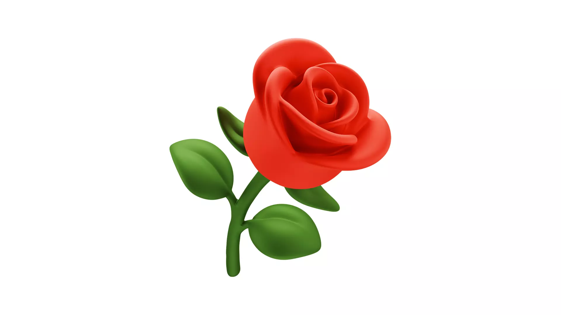 Rose 3D Icon Low-poly 3D model_3