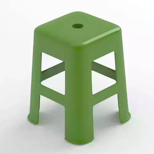 Green Hard Plastic Stool