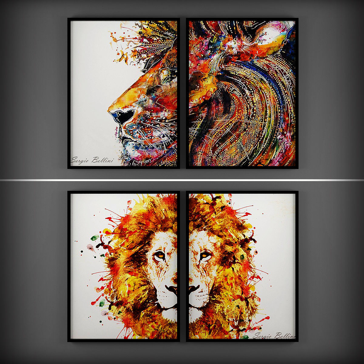 Picture Frames Low-poly 3D model_1