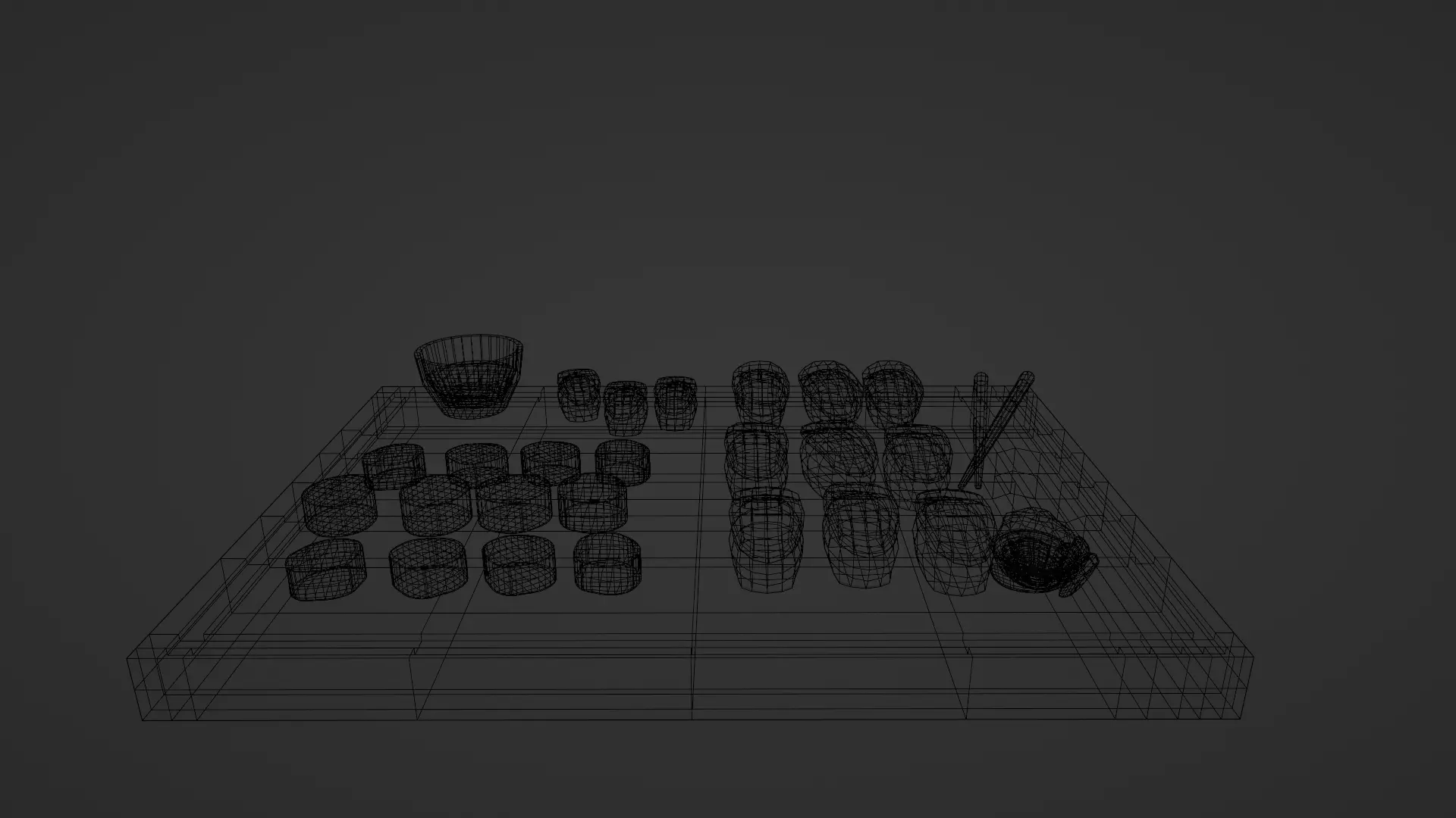 Sushi Board Low-poly 3D model_5