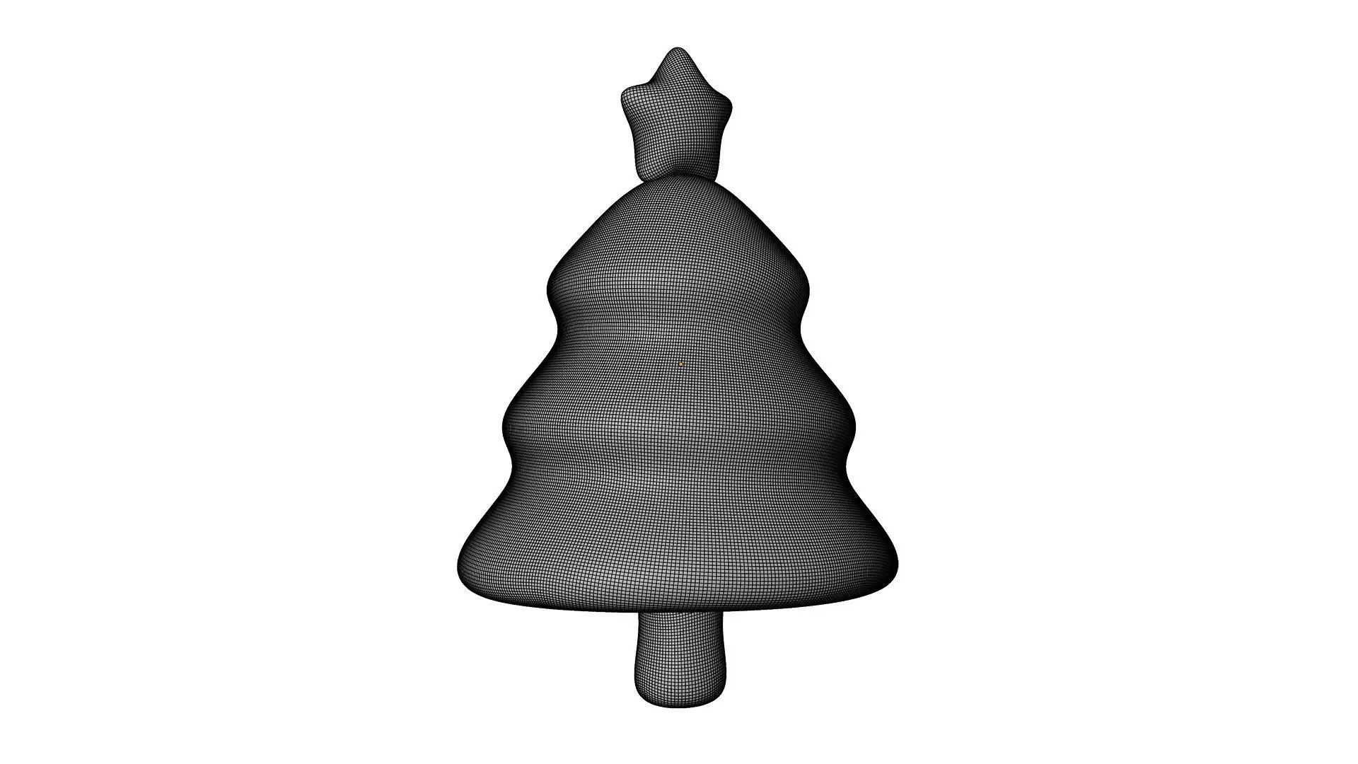 Christmas Tree Icon Low-poly 3D model_8