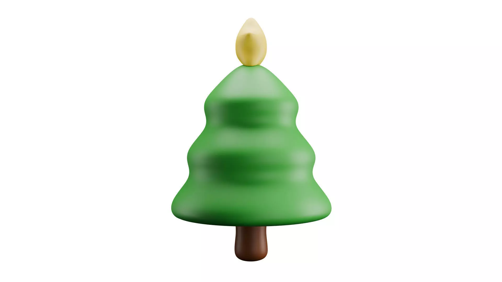 Christmas Tree Icon Low-poly 3D model_4