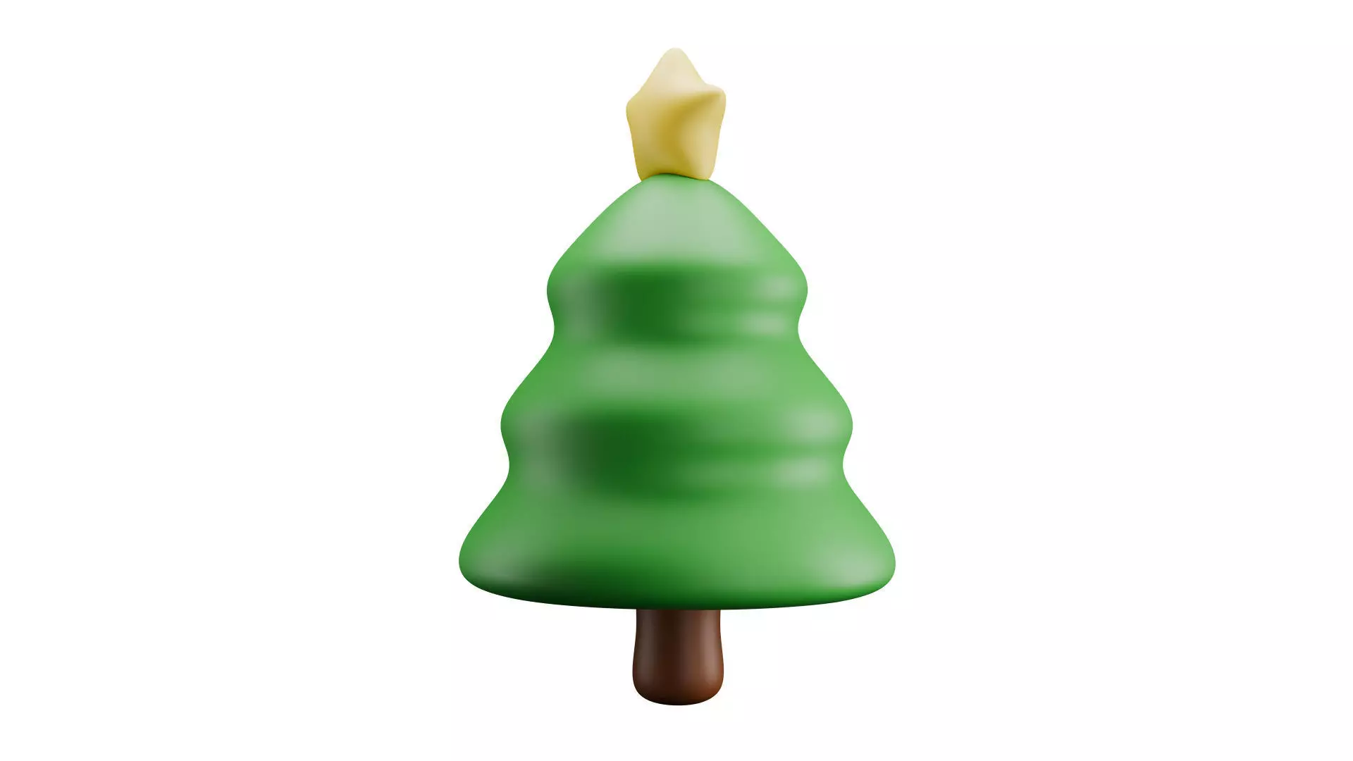 Christmas Tree Icon Low-poly 3D model_6