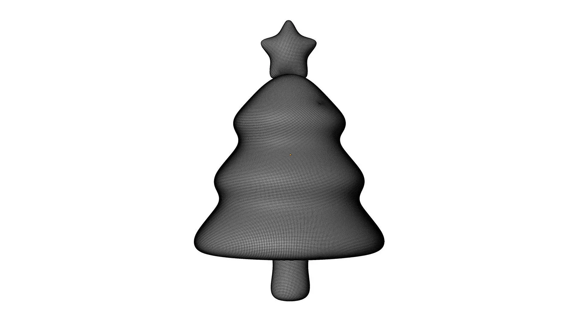 Christmas Tree Icon Low-poly 3D model_7