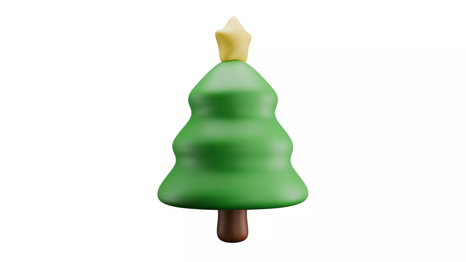 Christmas Tree Icon Low-poly 3D model_3