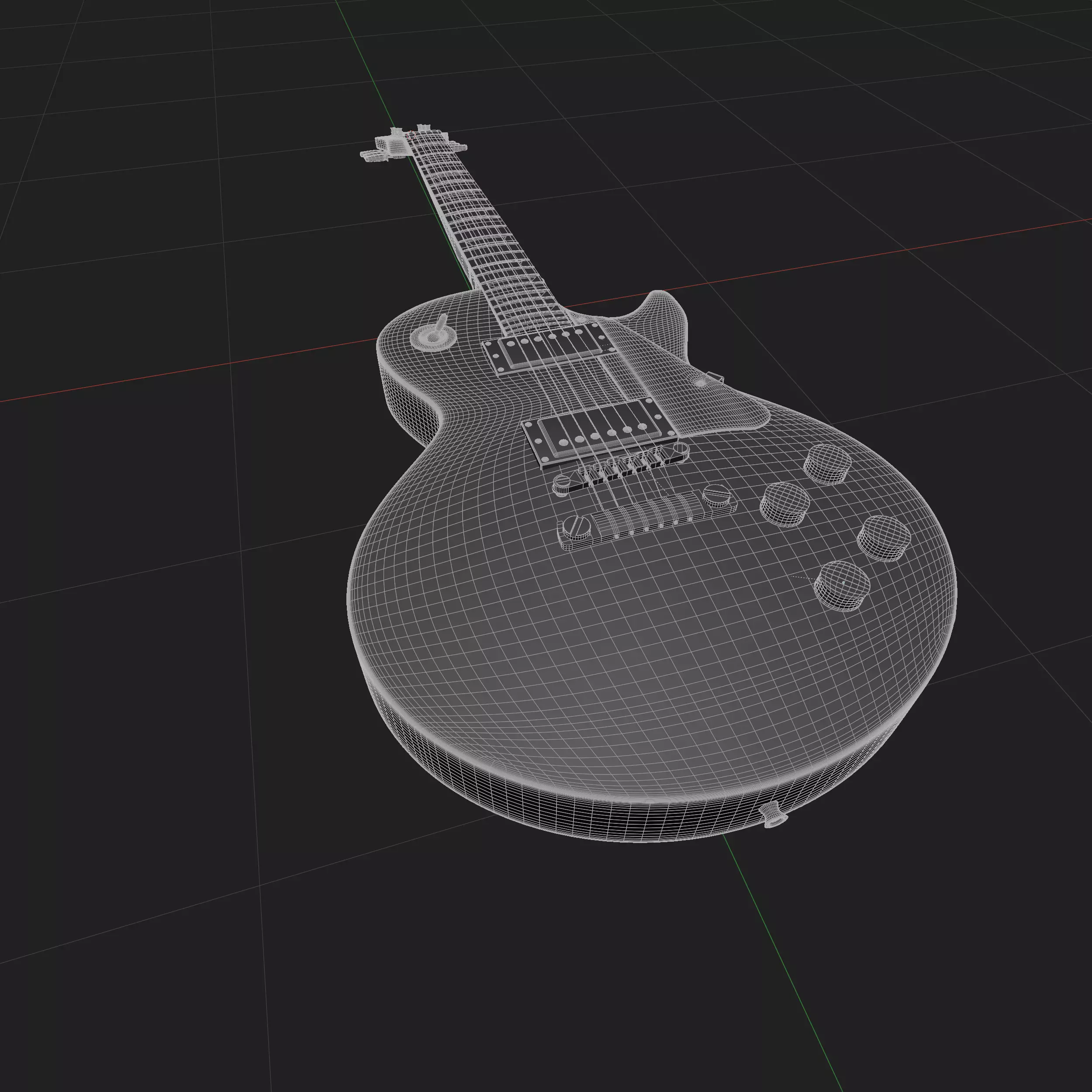 Gibson Les Paul Alpine White 3D model_6