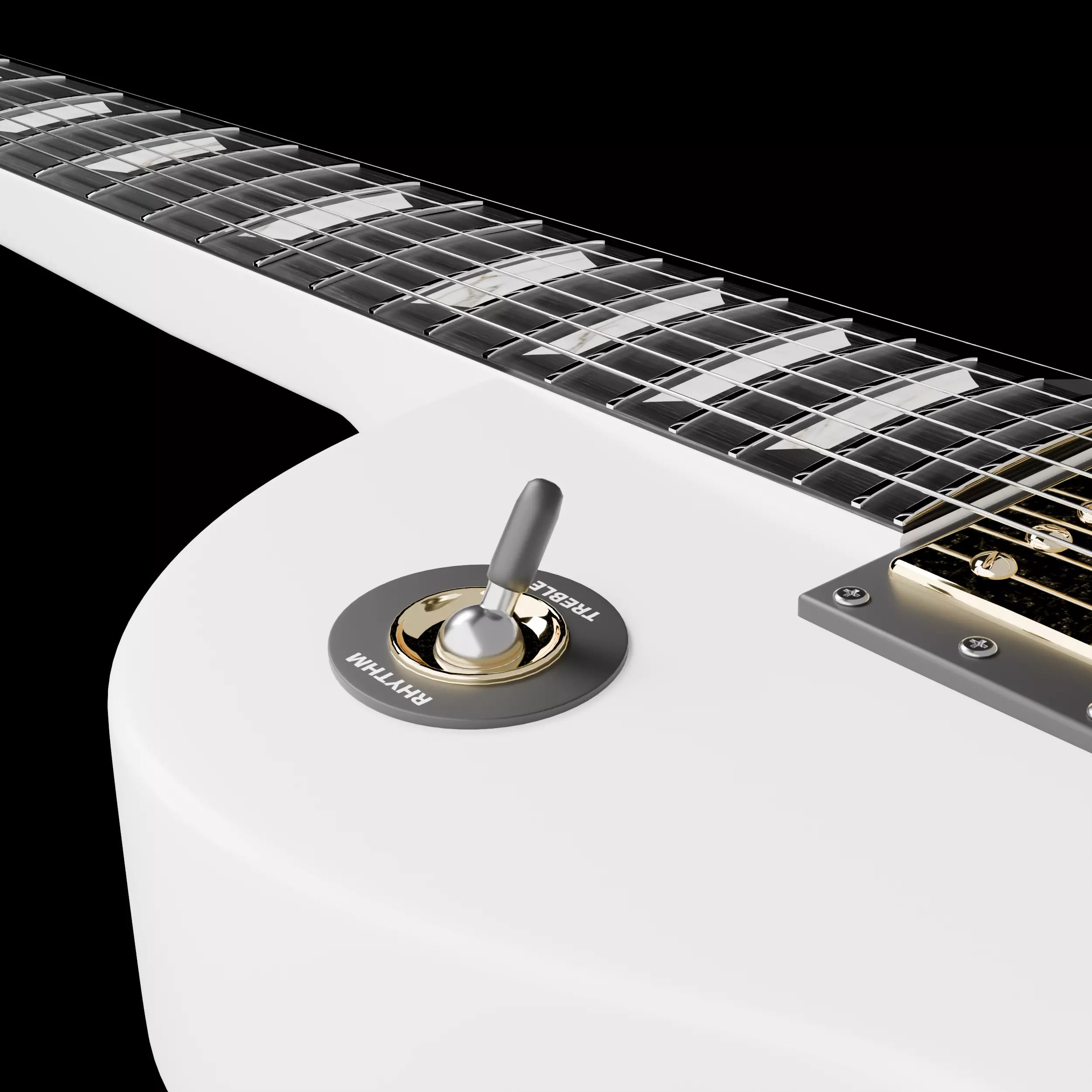 Gibson Les Paul Alpine White 3D model_4