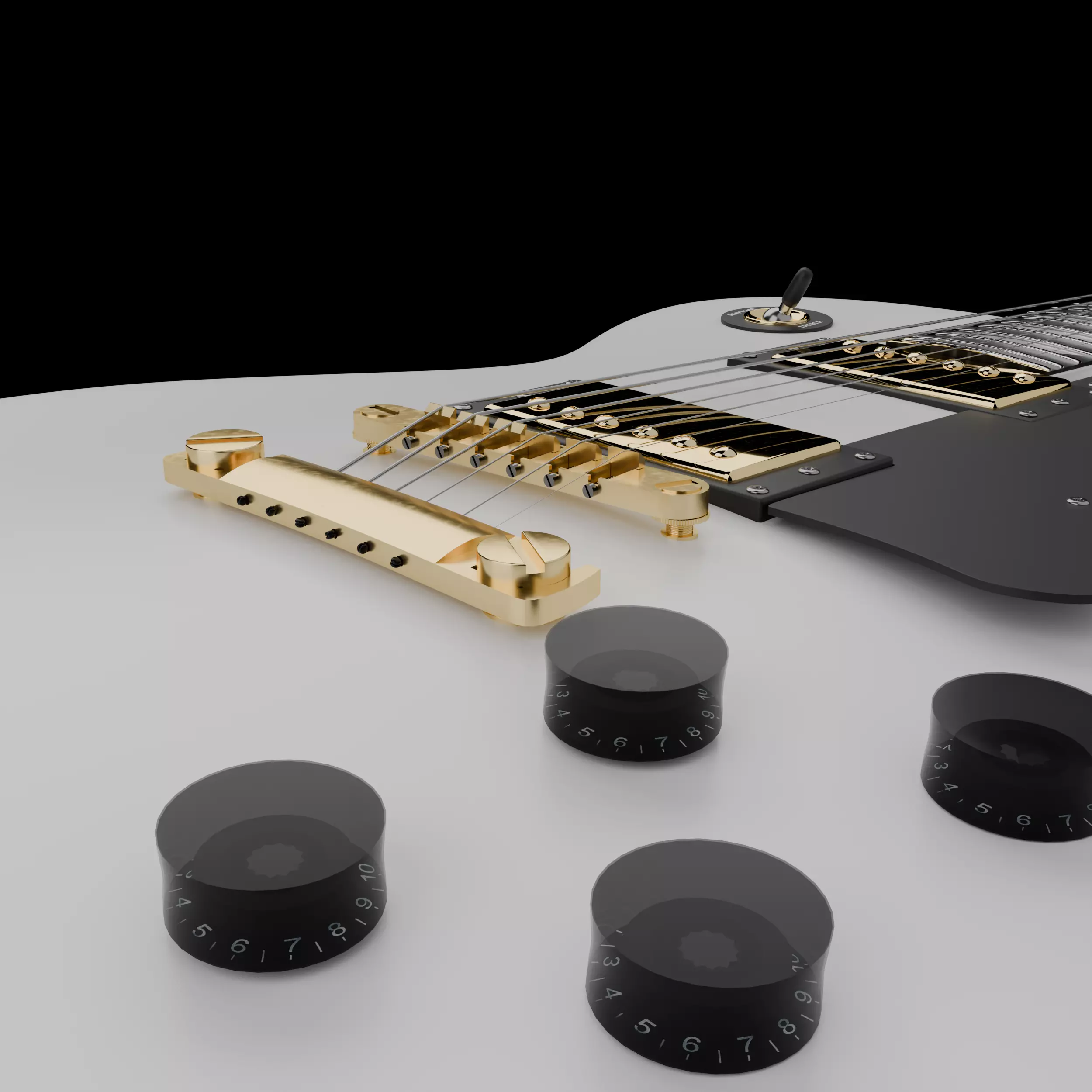 Gibson Les Paul Alpine White 3D model_3