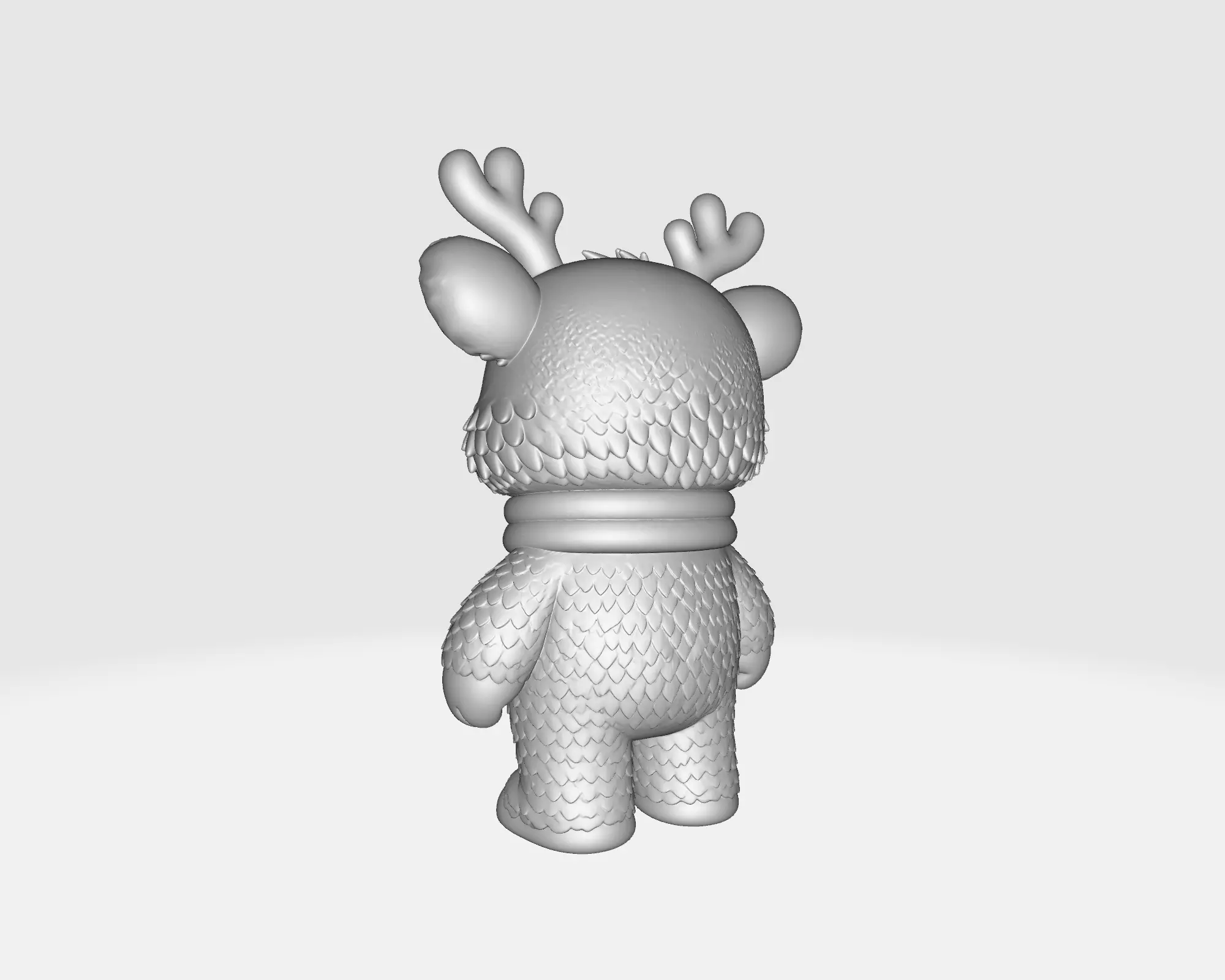 Cute Reindeer Bear Hybrid Adorable Christmas Animal Figurine 3D print model_4