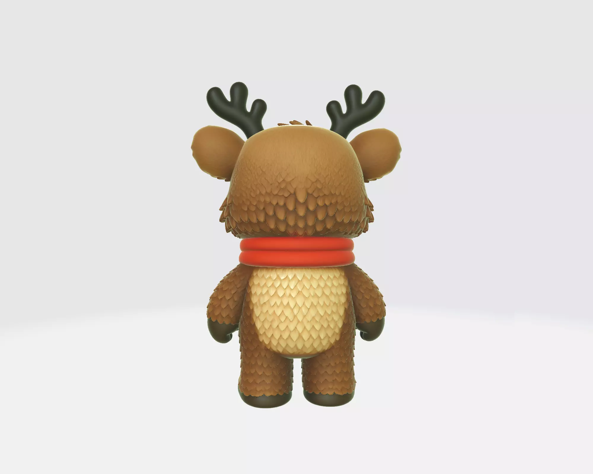 Cute Reindeer Bear Hybrid Adorable Christmas Animal Figurine 3D print model_7