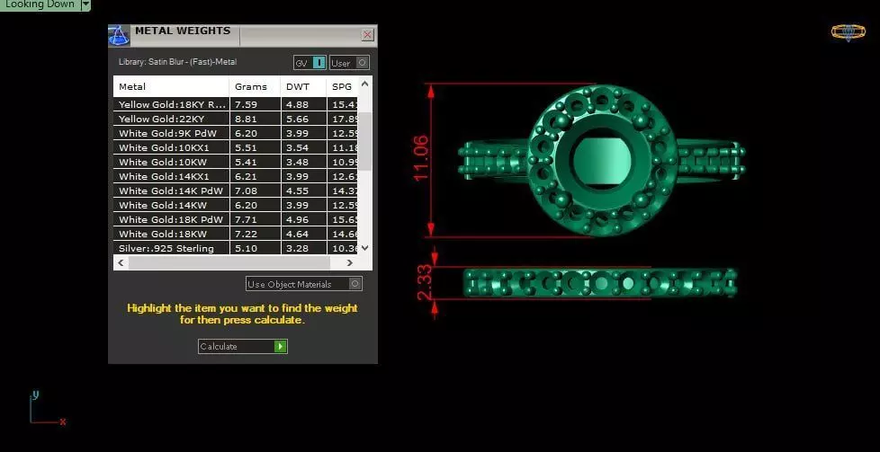 Wedding ring with back 3D print model_4