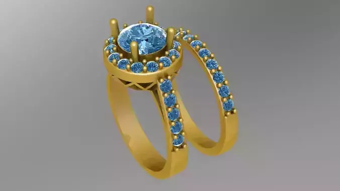 Wedding ring with back