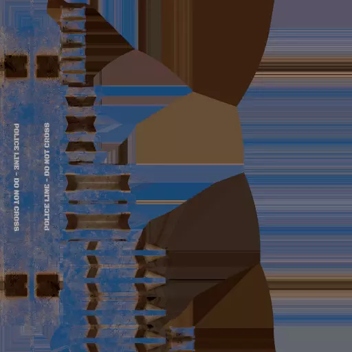 Low Poly Police Barricade Low-poly 3D model_6